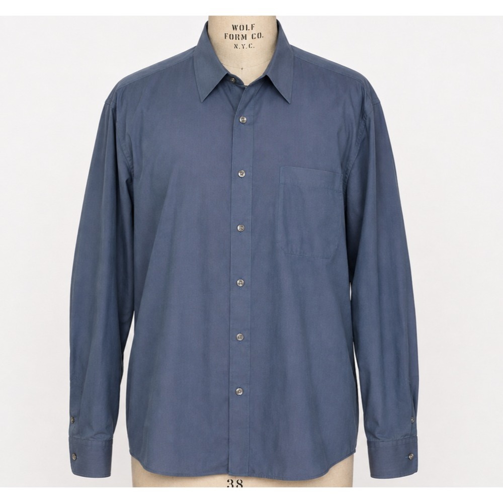 Yves Saint Laurent Men's Dress Shirt Blue Stripe Long Sleeve YSL SZ 15.5 34-35 M